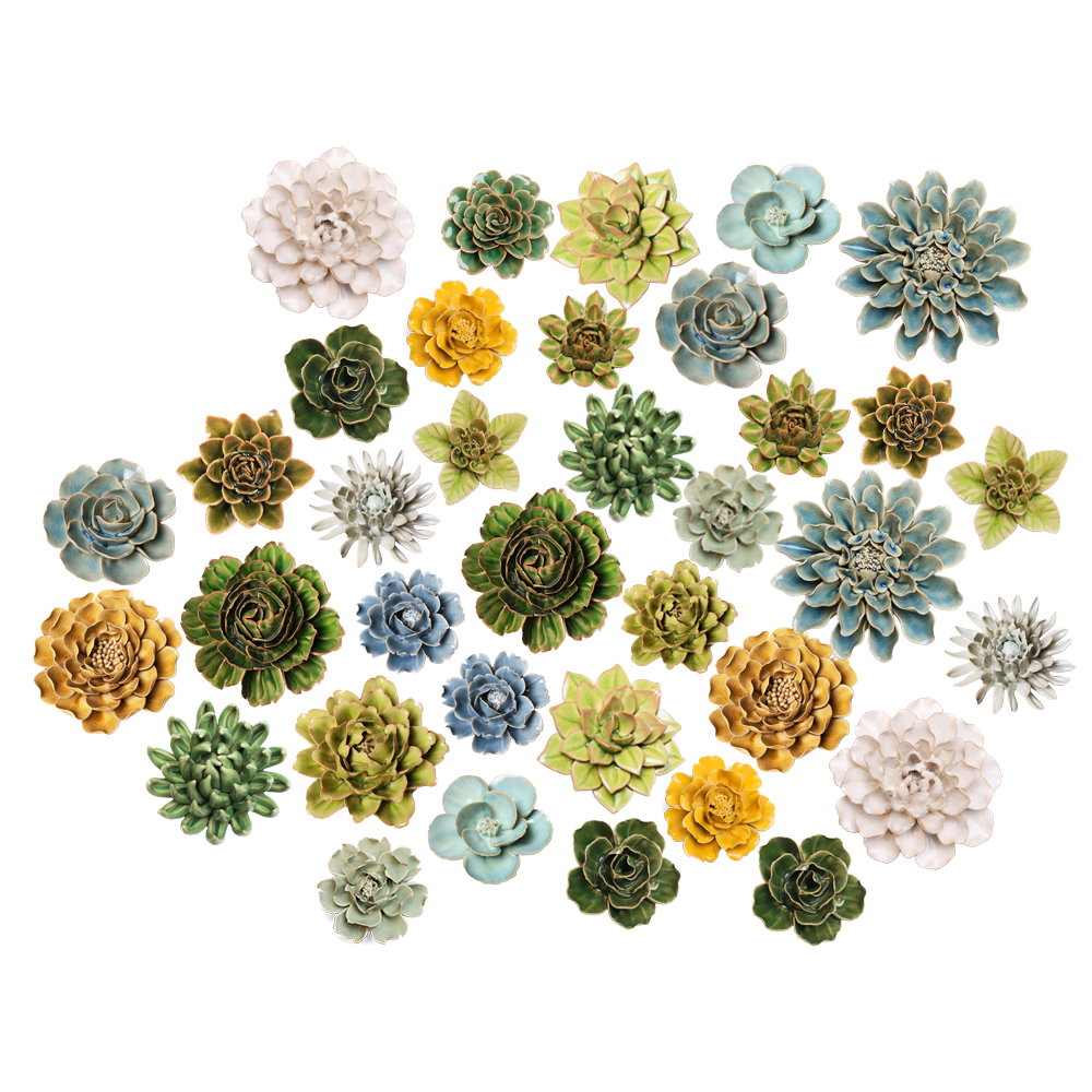 Ceramic Flower English Garden Curated Collection - Chive UK Wholesale