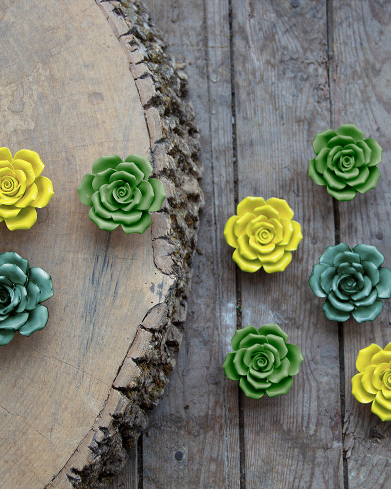 Ceramic Flowers With Keyhole For Hanging On Walls Collection 9 Kit - Chive UK Wholesale