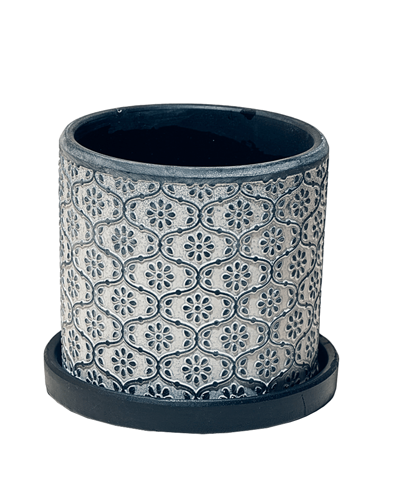 Balter Ceramic Pot And Saucer Set - Chive UK Wholesale