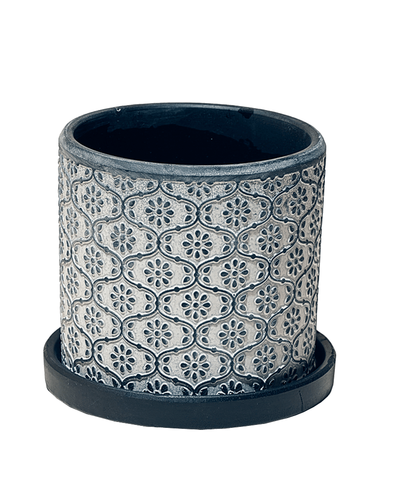 Balter Ceramic Pot And Saucer Set - Chive UK Wholesale