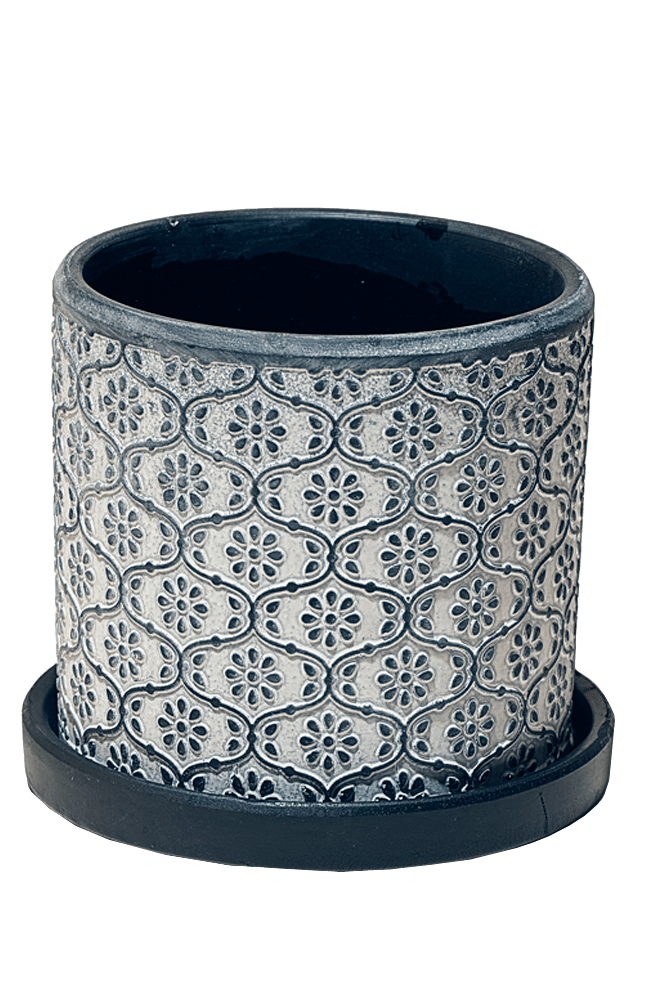 Balter Ceramic Pot And Saucer Set - Chive UK Wholesale