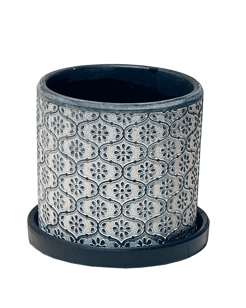 Balter Ceramic Pot And Saucer Set - Chive UK Wholesale