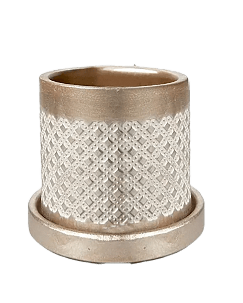 Balter Ceramic Pot And Saucer Set - Chive UK Wholesale