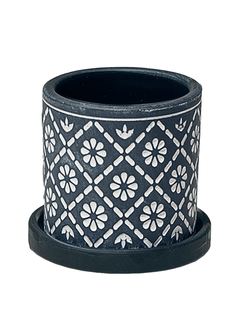 Balter Ceramic Pot And Saucer Set - Chive UK Wholesale