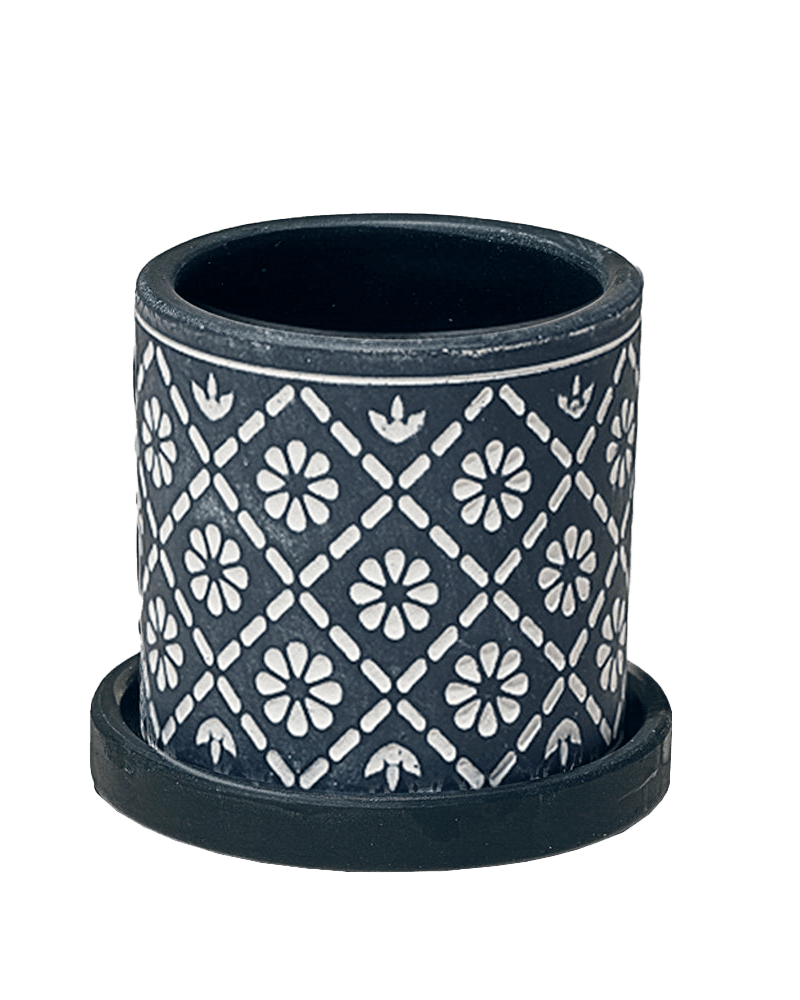Balter Ceramic Pot And Saucer Set - Chive UK Wholesale