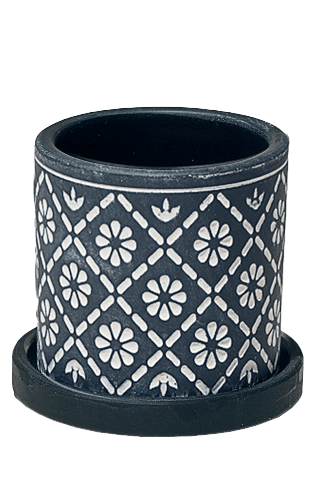 Balter Ceramic Pot And Saucer Set - Chive UK Wholesale