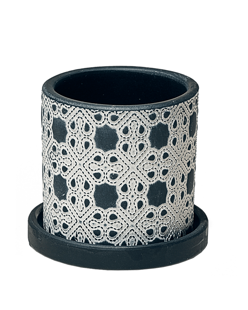 Balter Ceramic Pot And Saucer Set - Chive UK Wholesale