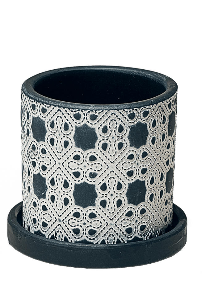 Balter Ceramic Pot And Saucer Set - Chive UK Wholesale