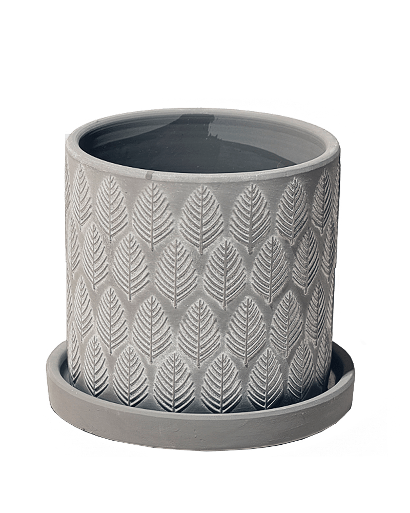 Balter Ceramic Pot And Saucer Set - Chive UK Wholesale