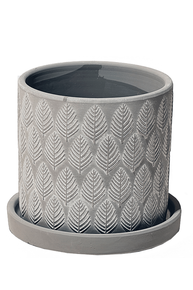 Balter Ceramic Pot And Saucer Set - Chive UK Wholesale