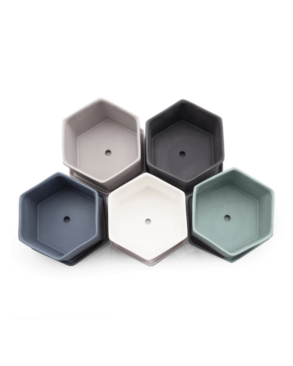 Hexi Porcelain Pot With Drainage Hole Kits - Chive UK Wholesale