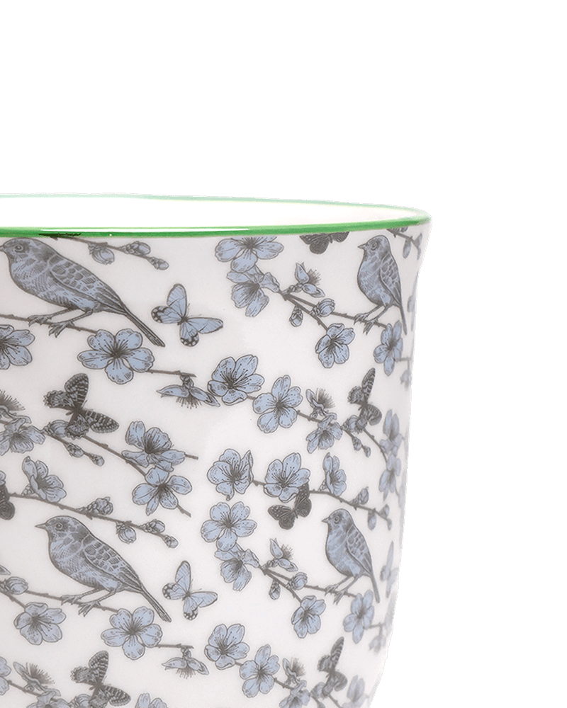 Liberte 5 Porcelain Pot And Saucer With Drainage - Chive UK Wholesale