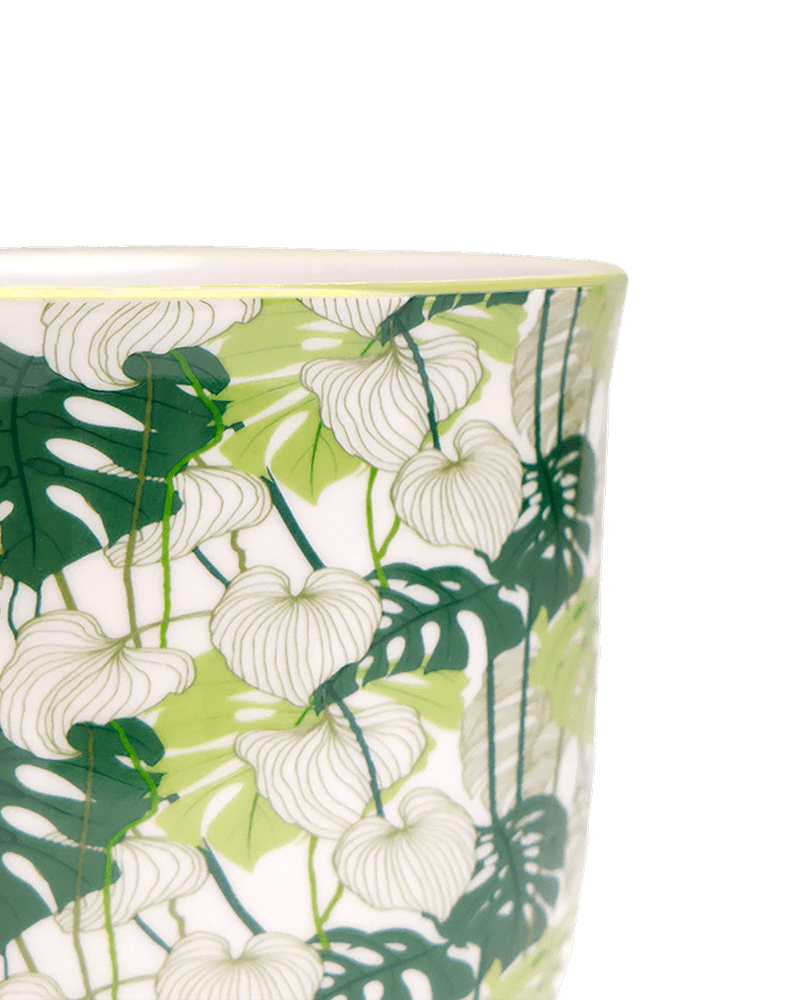 Liberte 5 Porcelain Pot And Saucer With Drainage - Chive UK Wholesale