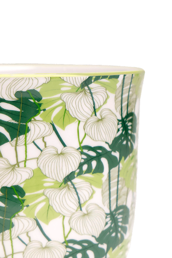 Liberte 5 Porcelain Pot And Saucer With Drainage - Chive UK Wholesale