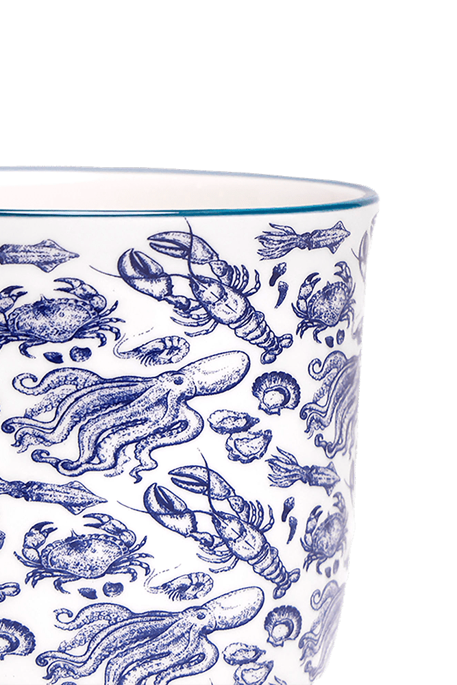 Liberte 5 Porcelain Pot And Saucer With Drainage - Chive UK Wholesale