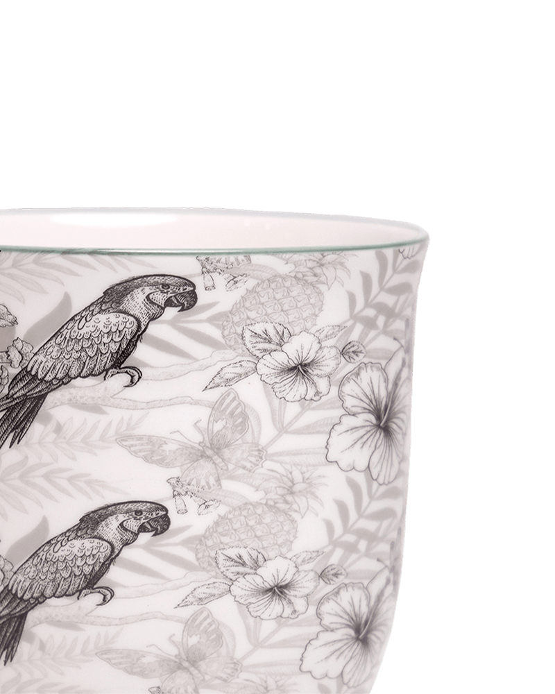 Liberte 5 Porcelain Pot And Saucer With Drainage - Chive UK Wholesale