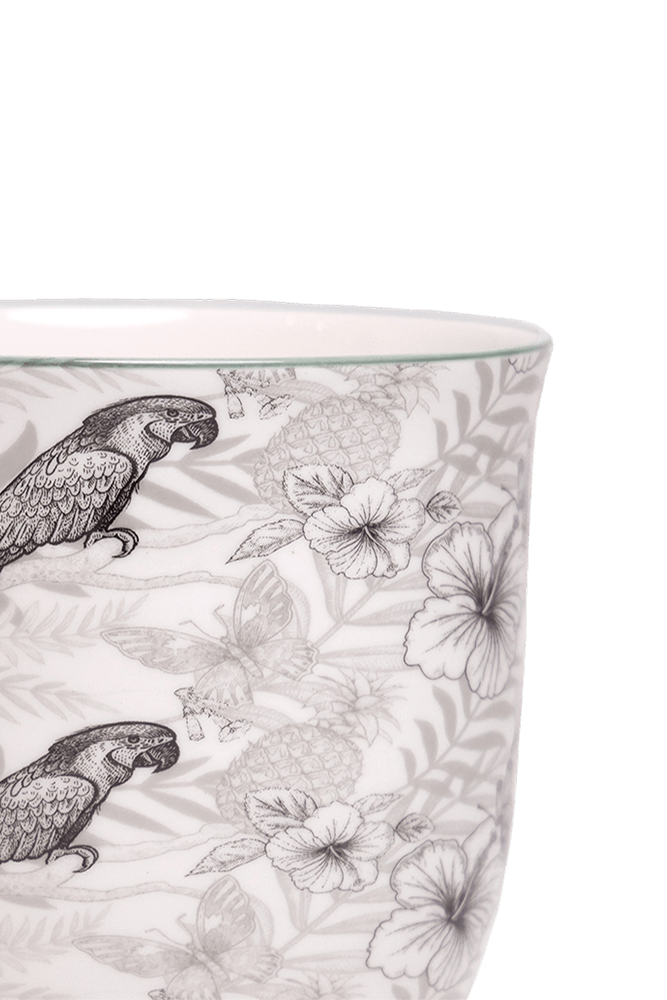 Liberte 5 Porcelain Pot And Saucer With Drainage - Chive UK Wholesale