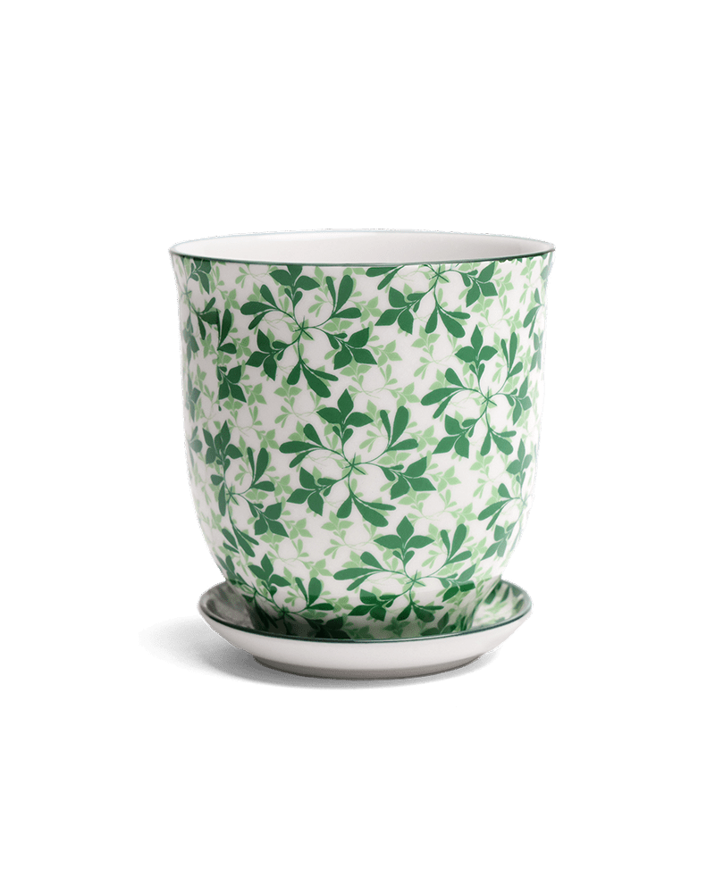 Liberte Porcelain Pot And Saucer Set With Drainage - Chive UK Wholesale