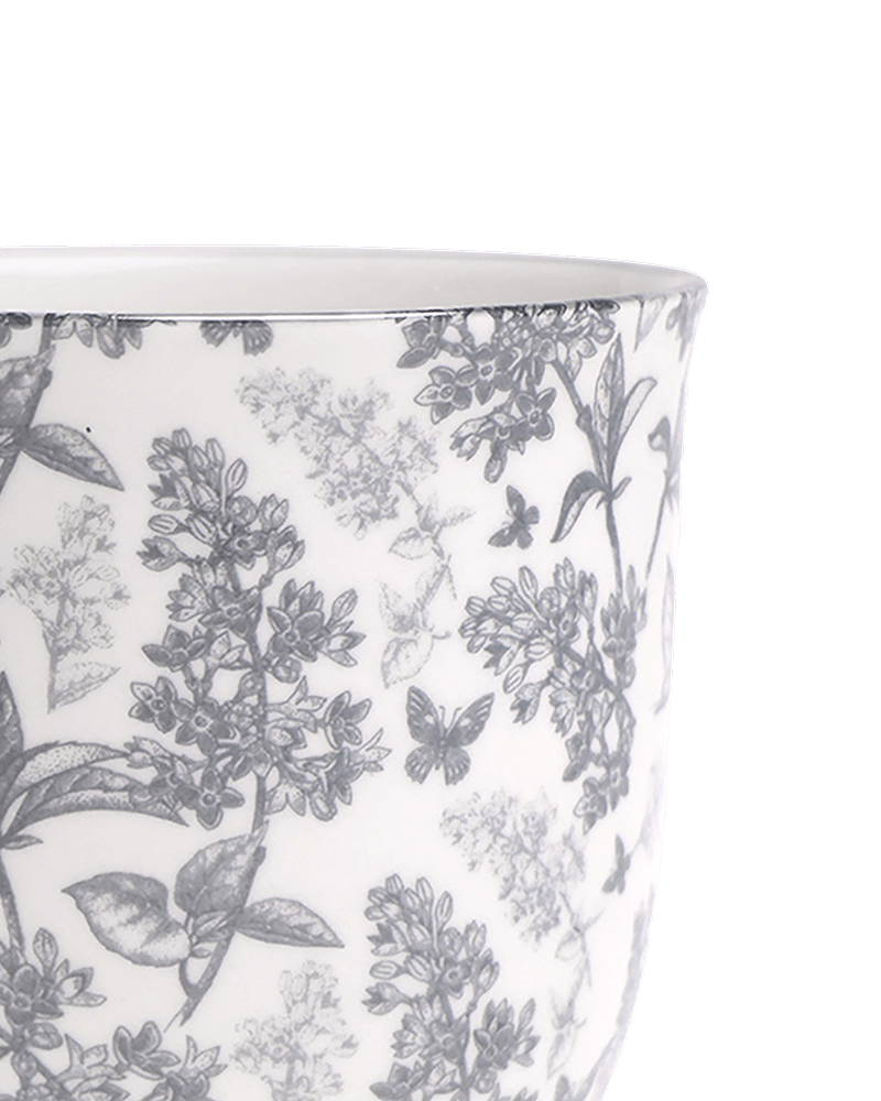 Liberte Porcelain Pot And Saucer Set With Drainage - Chive UK Wholesale
