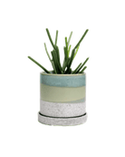 Minute Ceramic Pot And Saucer With Drainage Kit - Chive UK Wholesale
