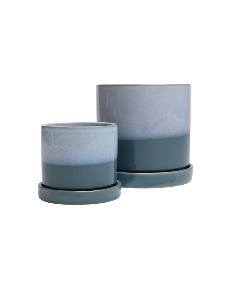 Minute Ceramic Pot And Saucer Set With Drainage - Chive UK Wholesale