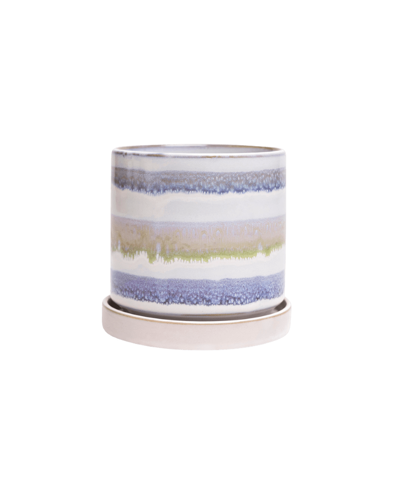 Minute Ceramic Pot And Saucer Set With Drainage - Chive UK Wholesale