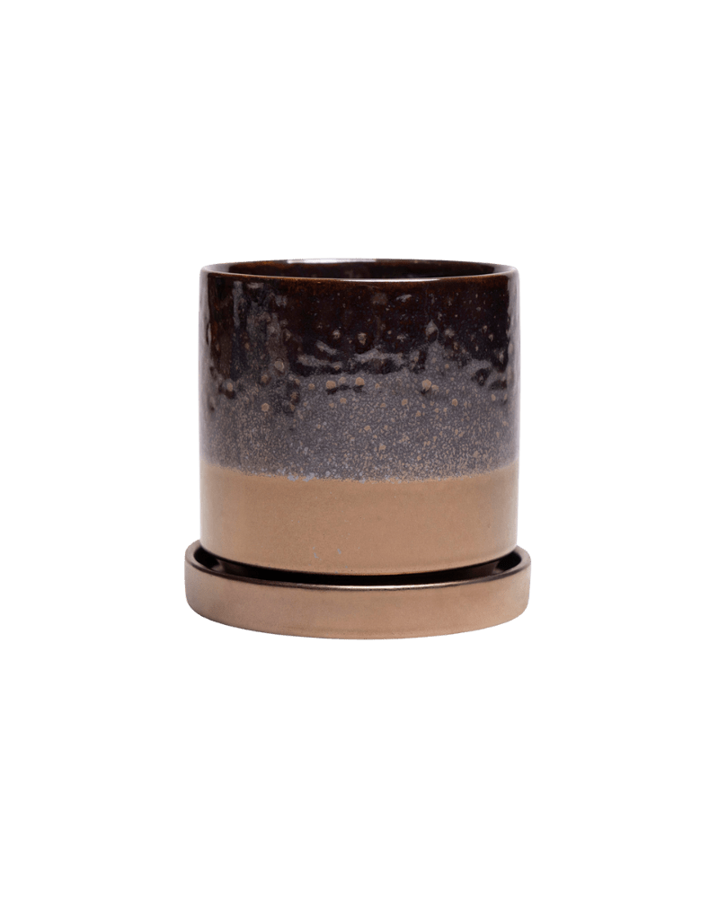 Minute Ceramic Pot And Saucer Set With Drainage - Chive UK Wholesale