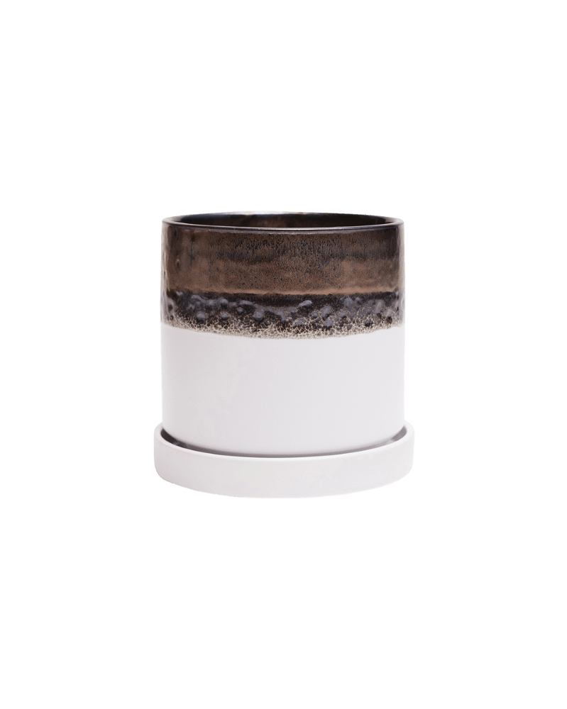 Minute Ceramic Pot And Saucer Set With Drainage - Chive UK Wholesale