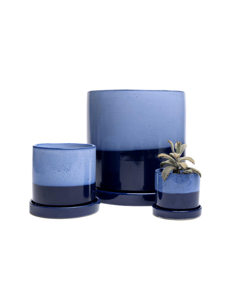 Minute Ceramic Pot And Saucer Set With Drainage - Chive UK Wholesale