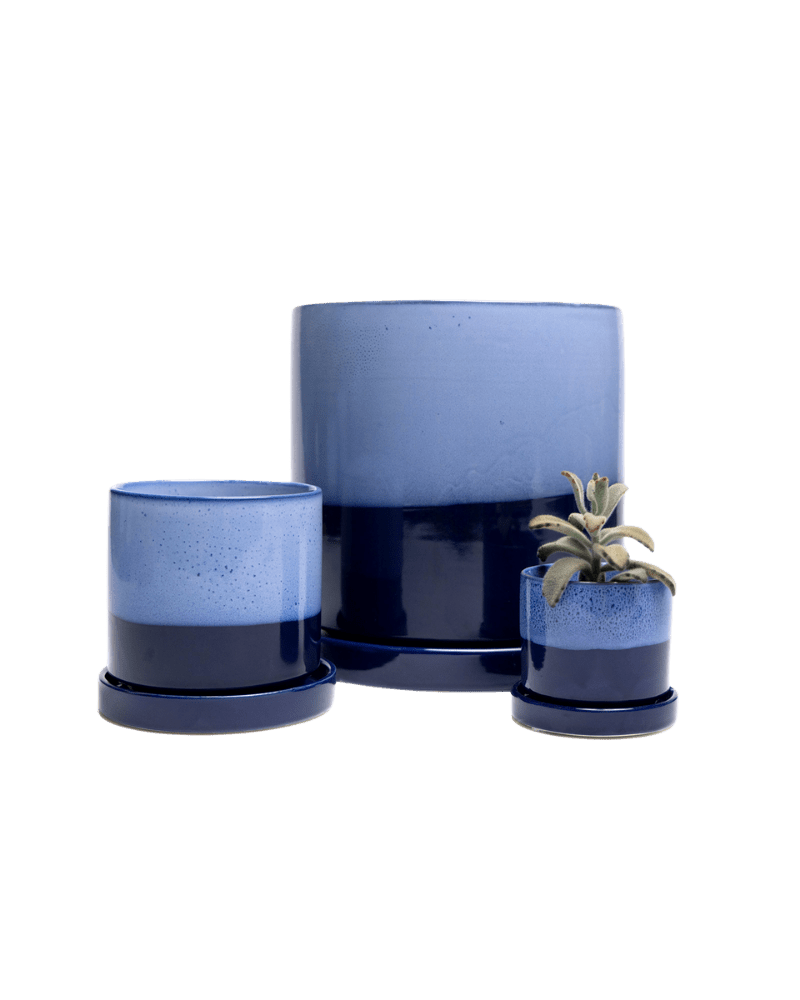 Minute Ceramic Pot And Saucer Set With Drainage - Chive UK Wholesale