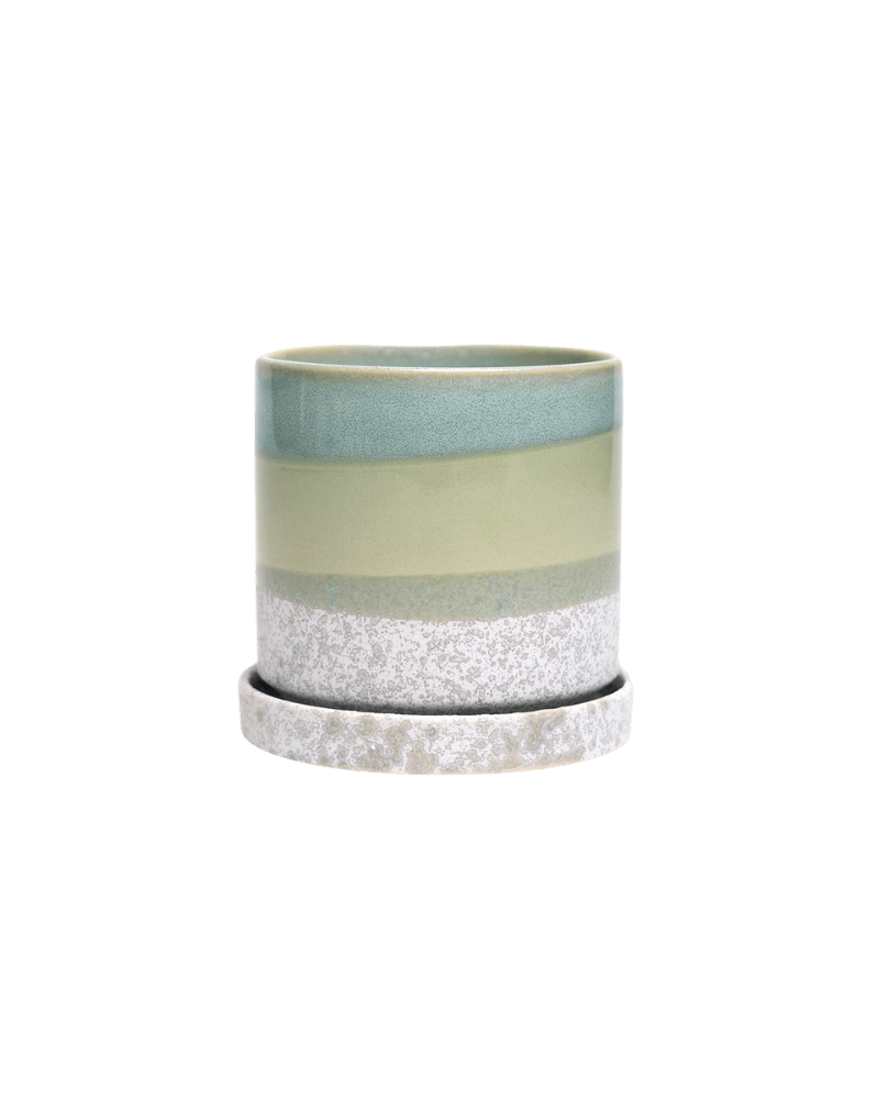 Minute Ceramic Pot And Saucer Set With Drainage - Chive UK Wholesale