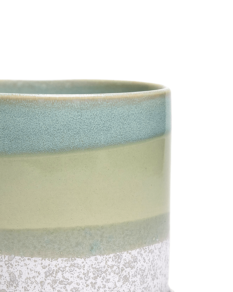 Minute Ceramic Pot And Saucer Set With Drainage - Chive UK Wholesale