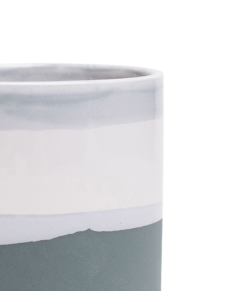 Minute Ceramic Pot And Saucer Set With Drainage - Chive UK Wholesale