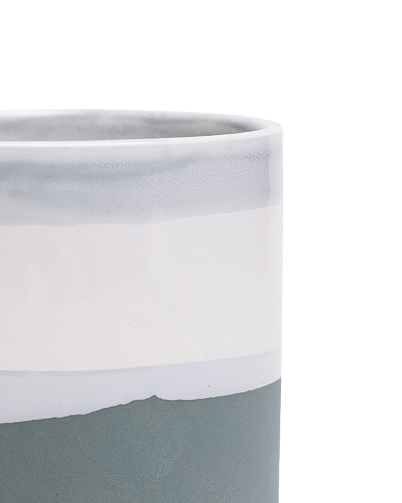 Minute Ceramic Pot And Saucer Set With Drainage - Chive UK Wholesale