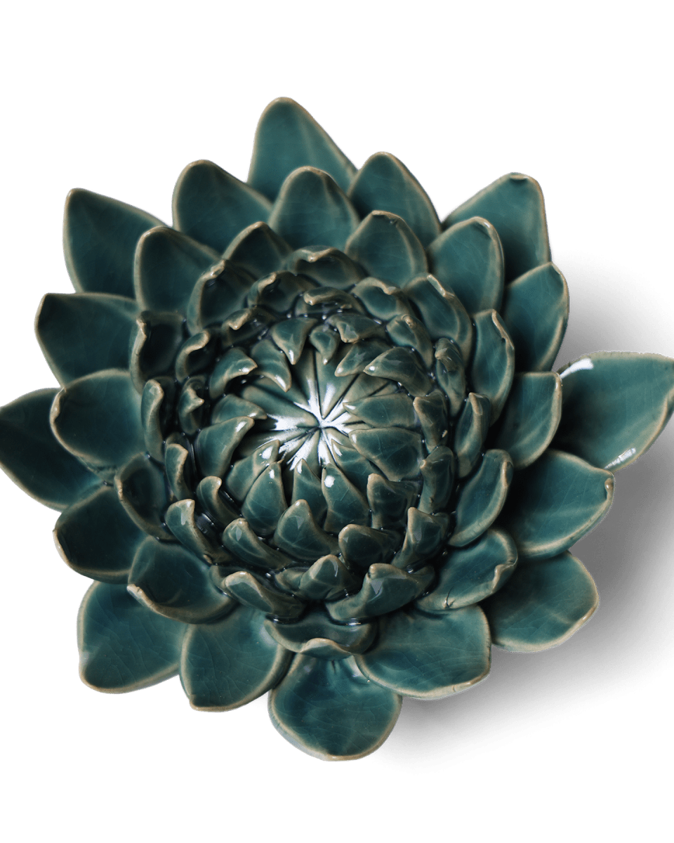 Ceramic Flower Dahlia Green 11 - Chive UK Wholesale
