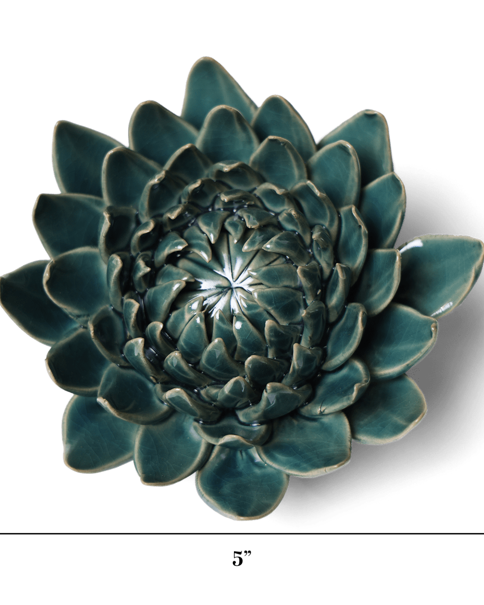Ceramic Flower Dahlia Green 11 - Chive UK Wholesale