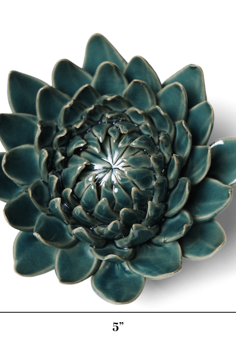 Ceramic Flower Dahlia Green 11 - Chive UK Wholesale
