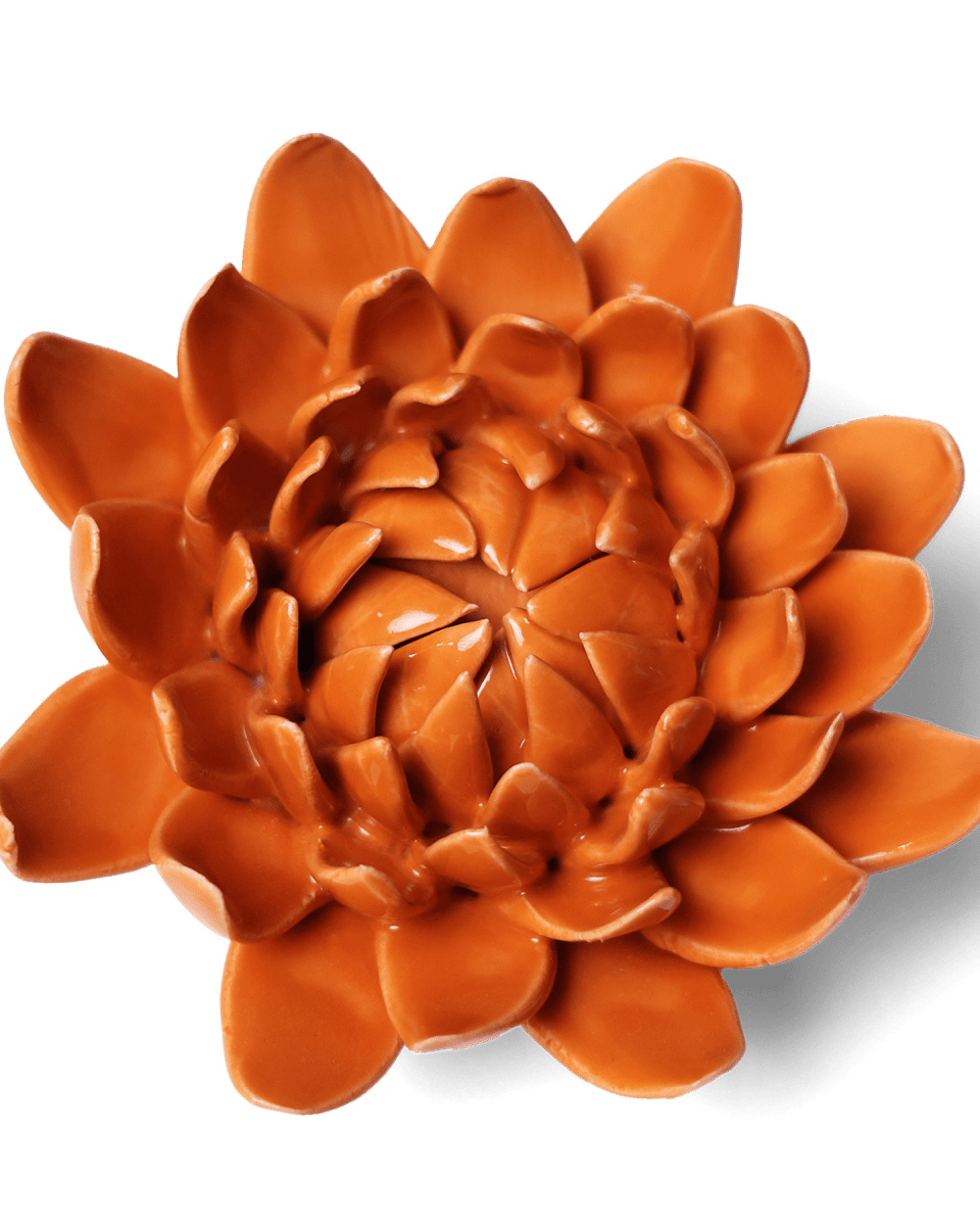 Ceramic Flower Dahlia Orange 11 - Chive UK Wholesale