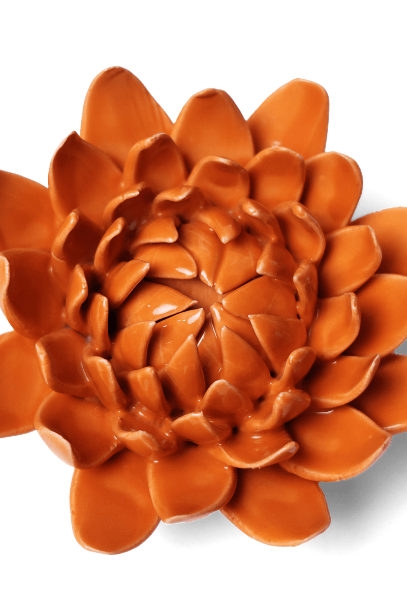 Ceramic Flower Dahlia Orange 11 - Chive UK Wholesale