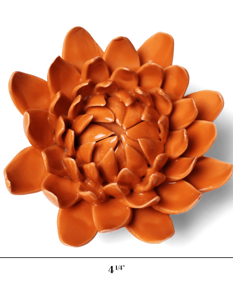 Ceramic Flower Dahlia Orange 11 - Chive UK Wholesale