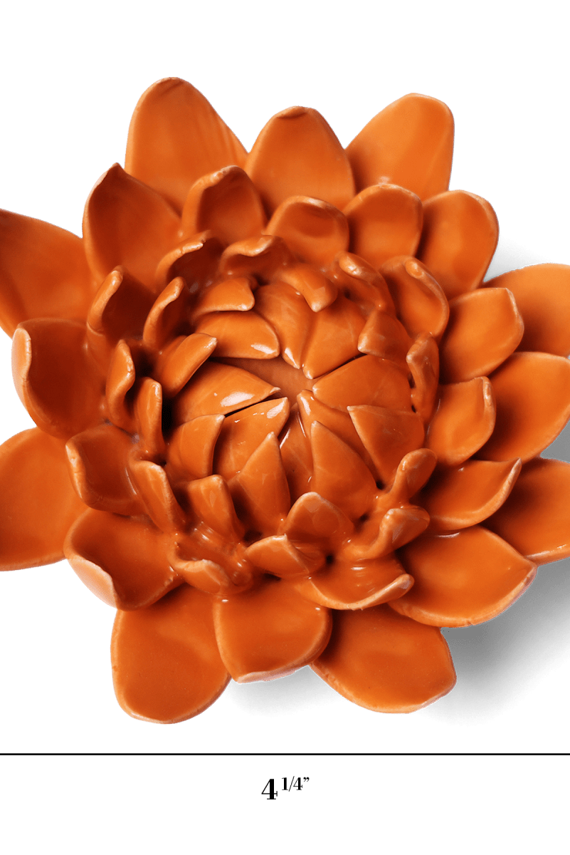 Ceramic Flower Dahlia Orange 11 - Chive UK Wholesale