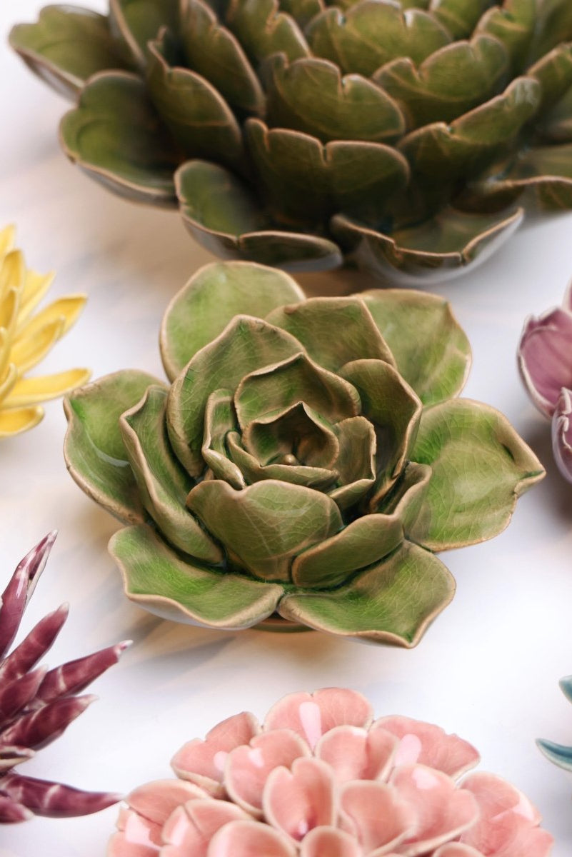 Ceramic Flower - Flower Green 11 - Chive UK Wholesale
