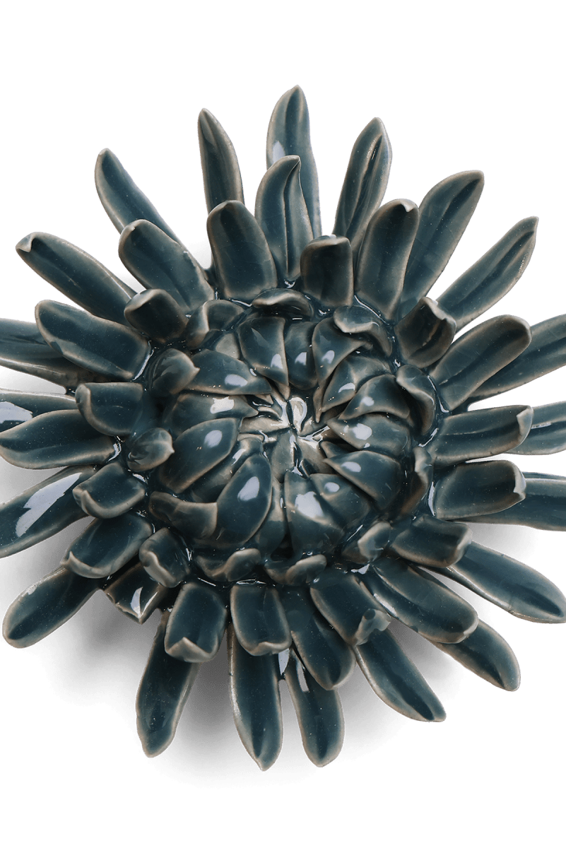 Ceramic Flower Mum Teal 11 - Chive UK Wholesale