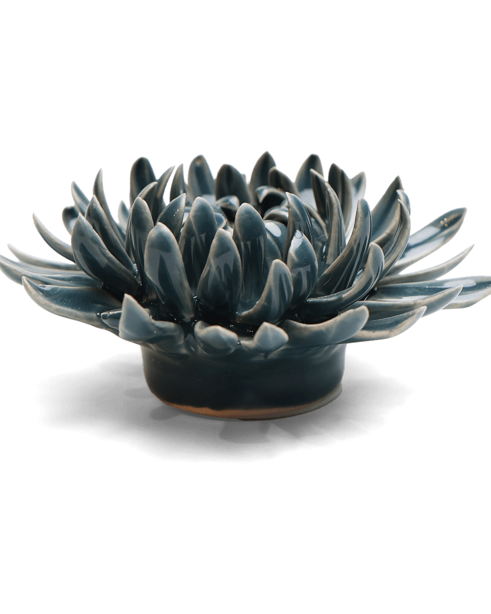 Ceramic Flower Mum Teal 11 - Chive UK Wholesale