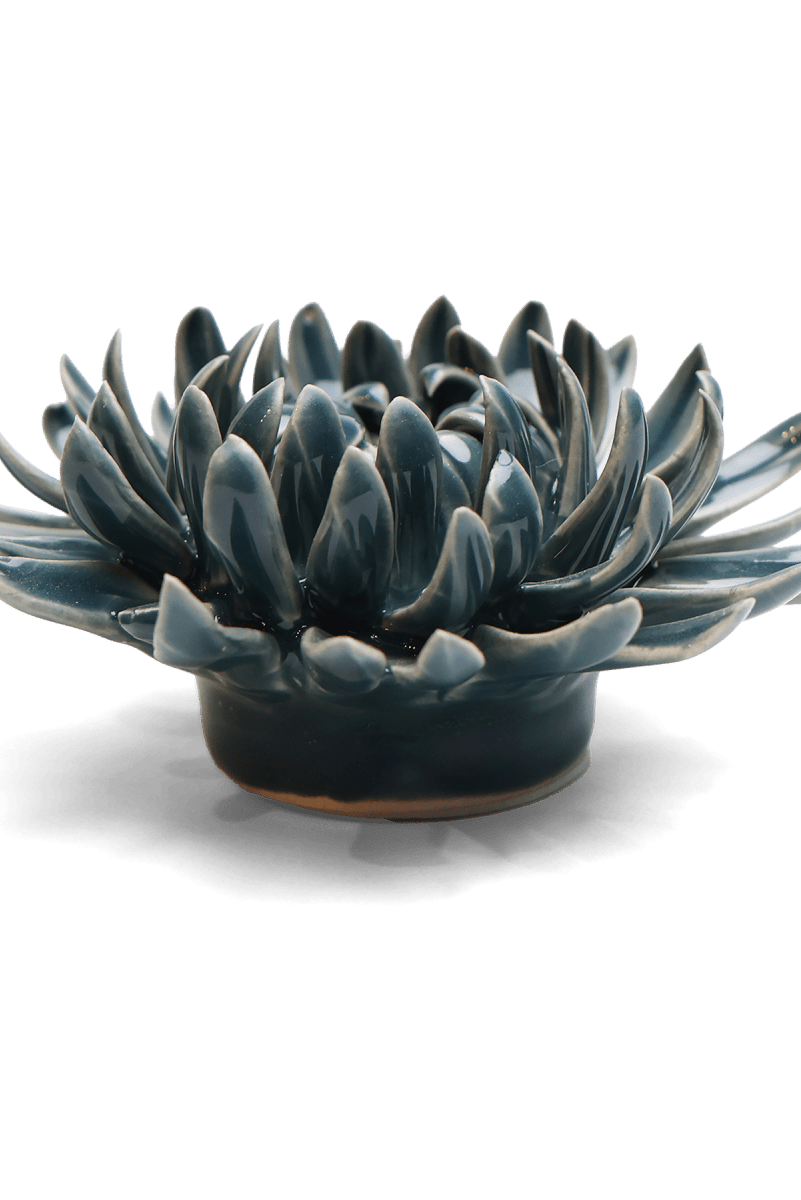 Ceramic Flower Mum Teal 11 - Chive UK Wholesale