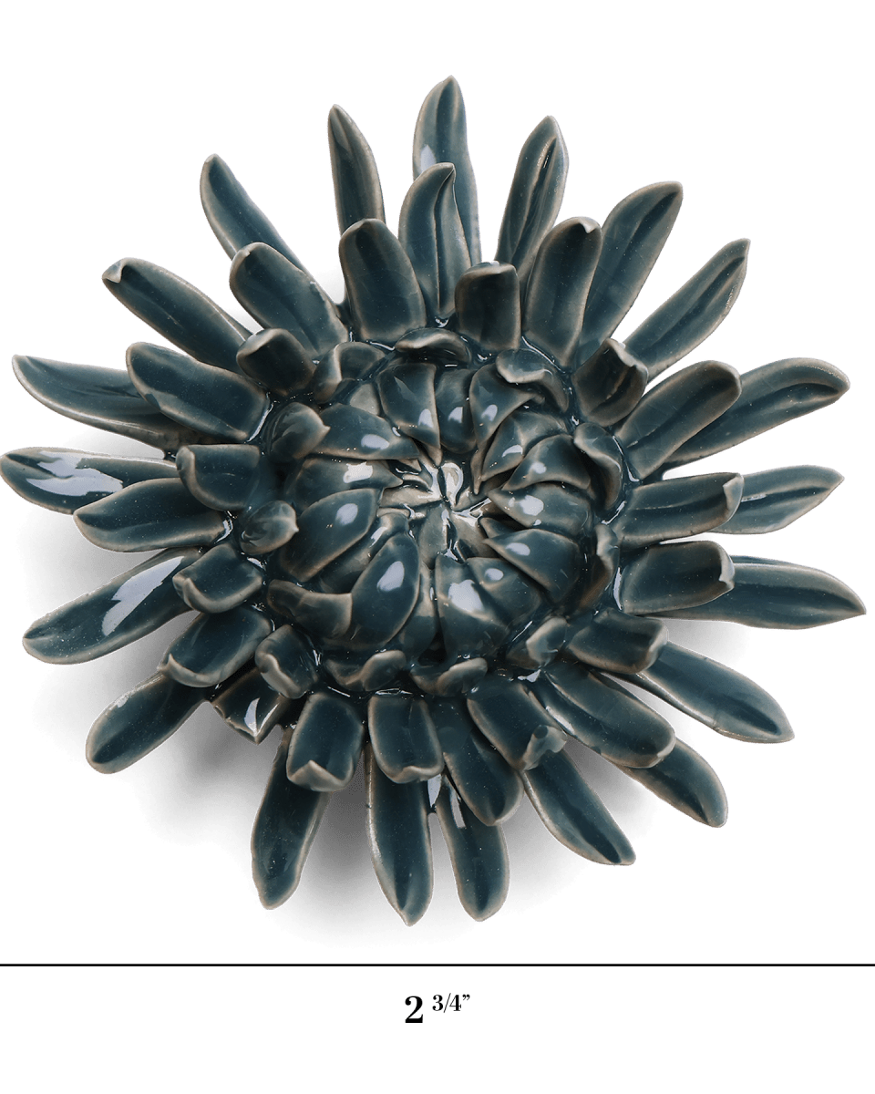 Ceramic Flower Mum Teal 11 - Chive UK Wholesale
