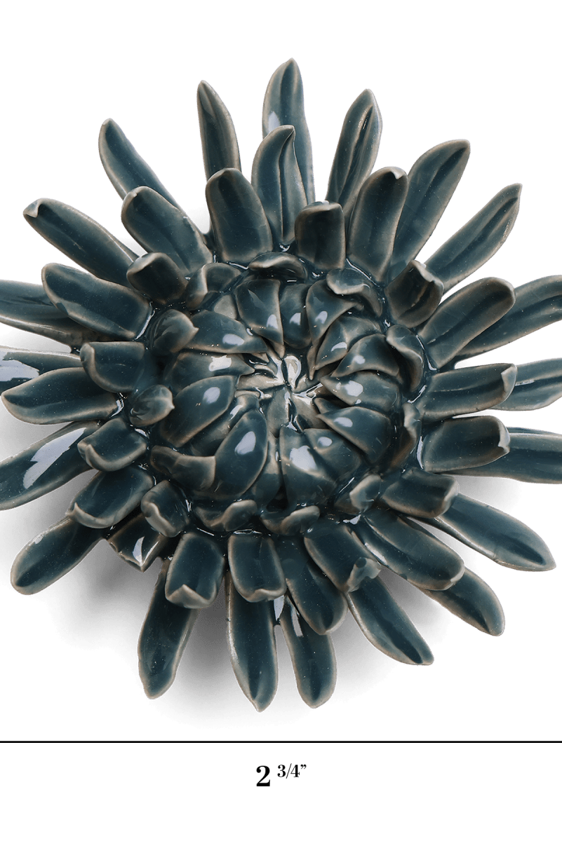 Ceramic Flower Mum Teal 11 - Chive UK Wholesale