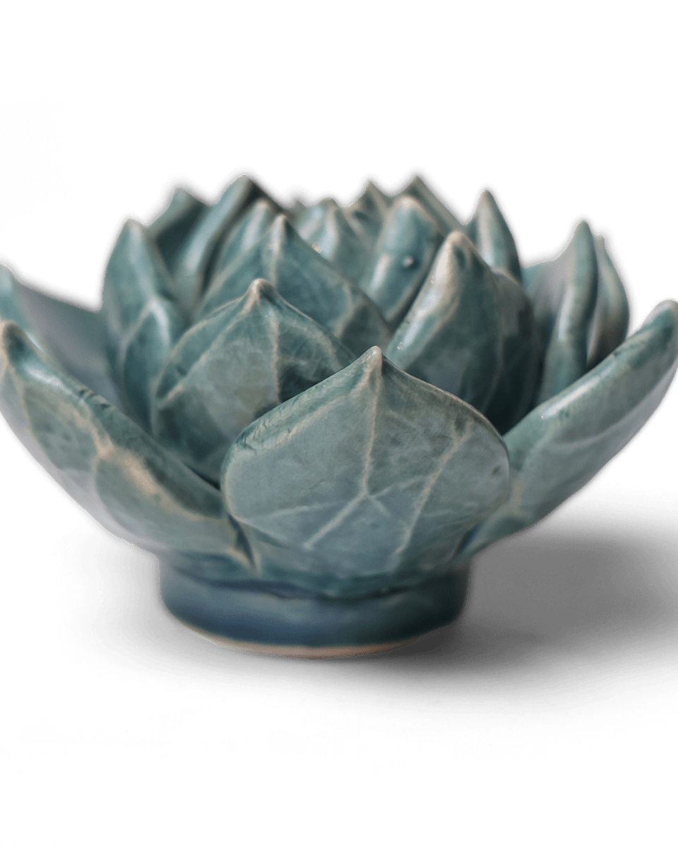 Ceramic Flower Succulent Teal 11 - Chive UK Wholesale