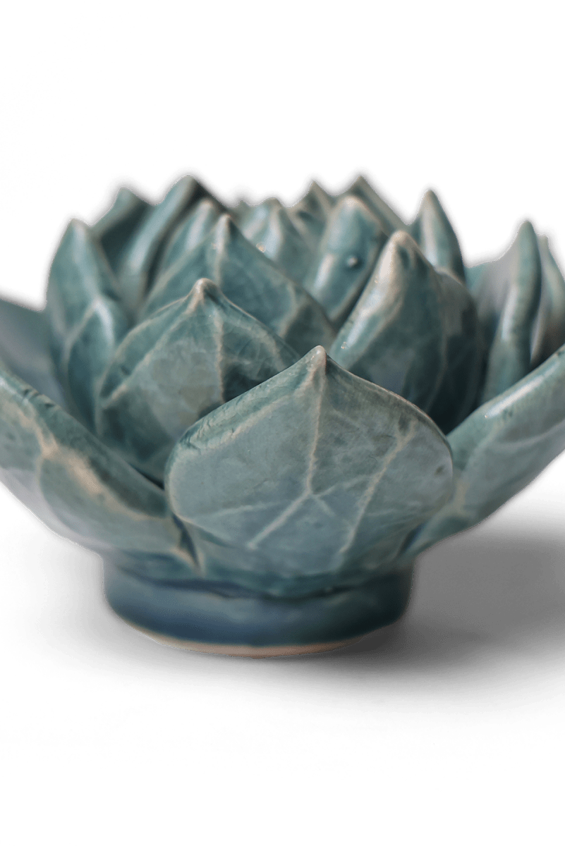 Ceramic Flower Succulent Teal 11 - Chive UK Wholesale