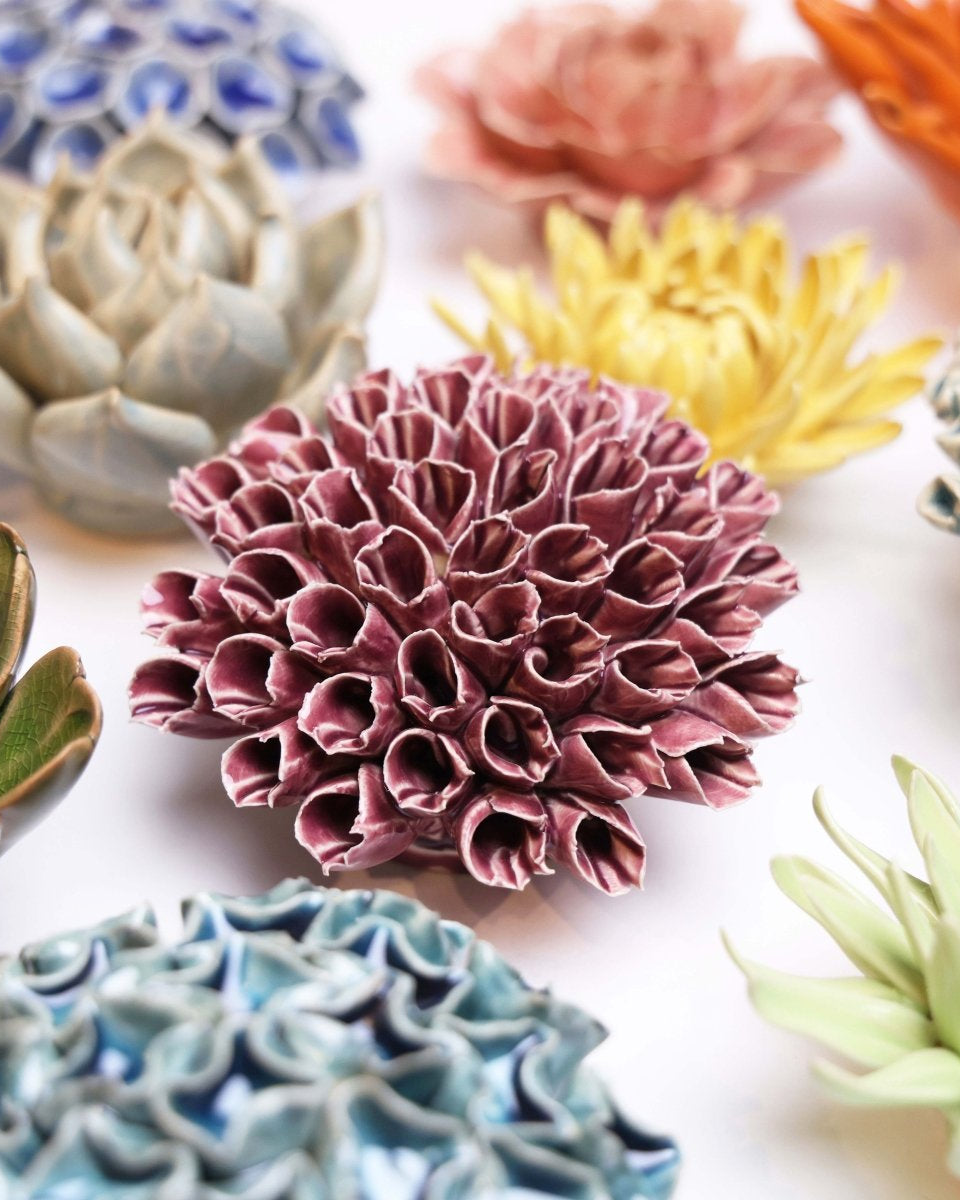 Ceramic Flower - Flower Purple 12 - Chive UK Wholesale